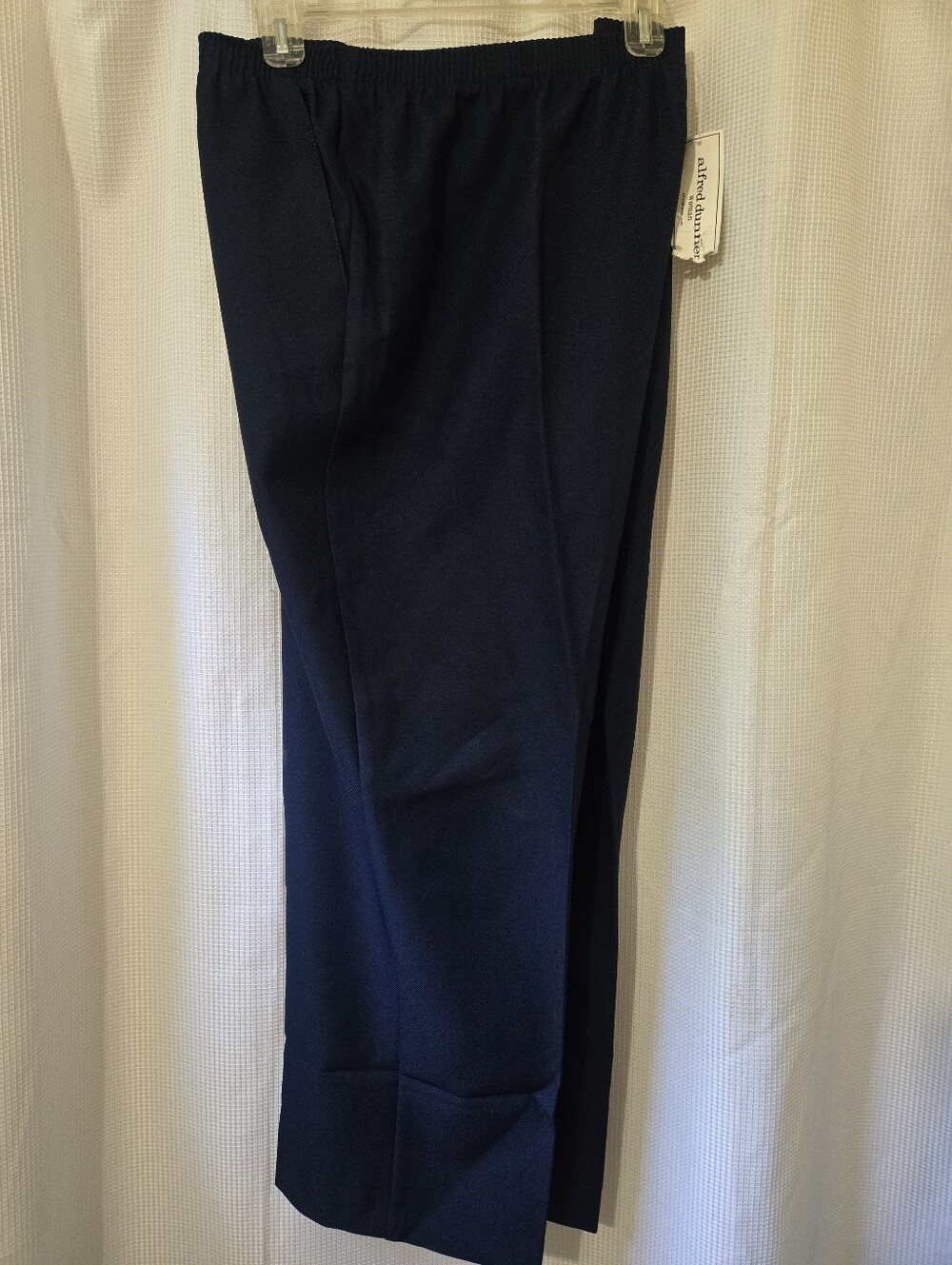 Alfred Dunner Women's Dark Navy Elastic-Waist Dress Pants